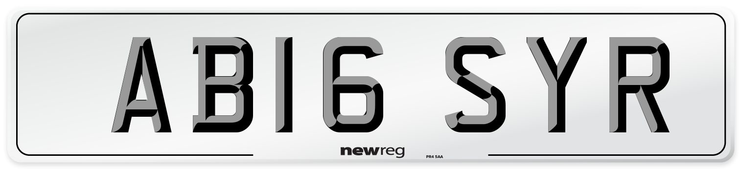 AB16 SYR Number Plate from New Reg
